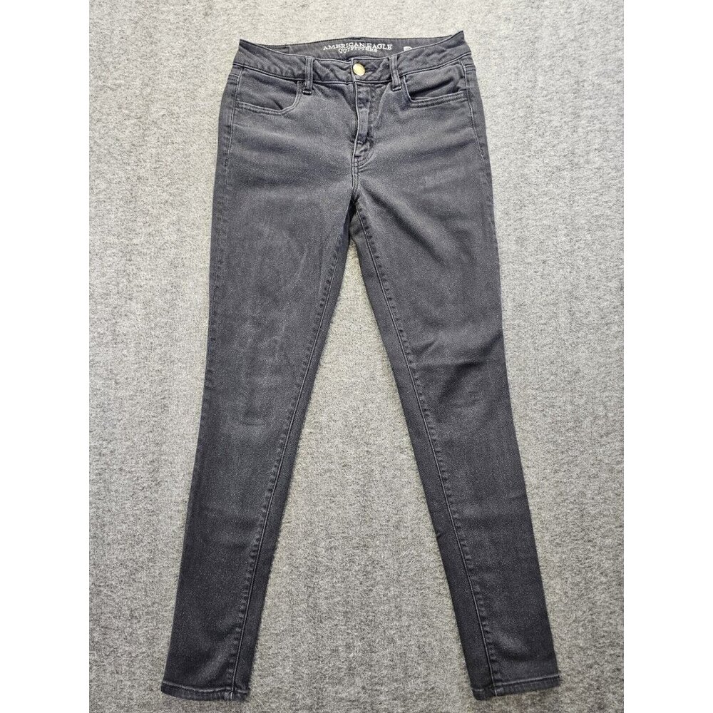 American Eagle Jeans Womens Size 8 Black Denim Jeggings AEO Denim